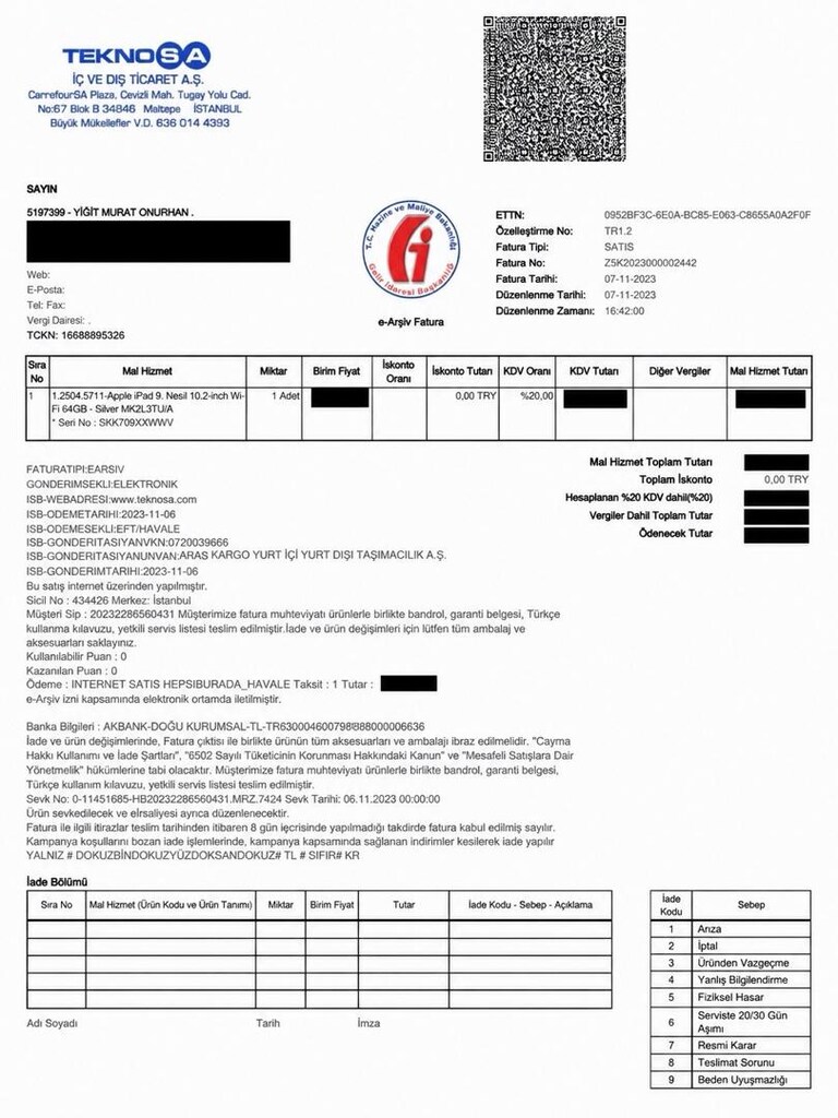IPad 9. Nesil 64GB Wi-Fi Silver | Çiziksiz | Faturalı | Kılıflı - 9