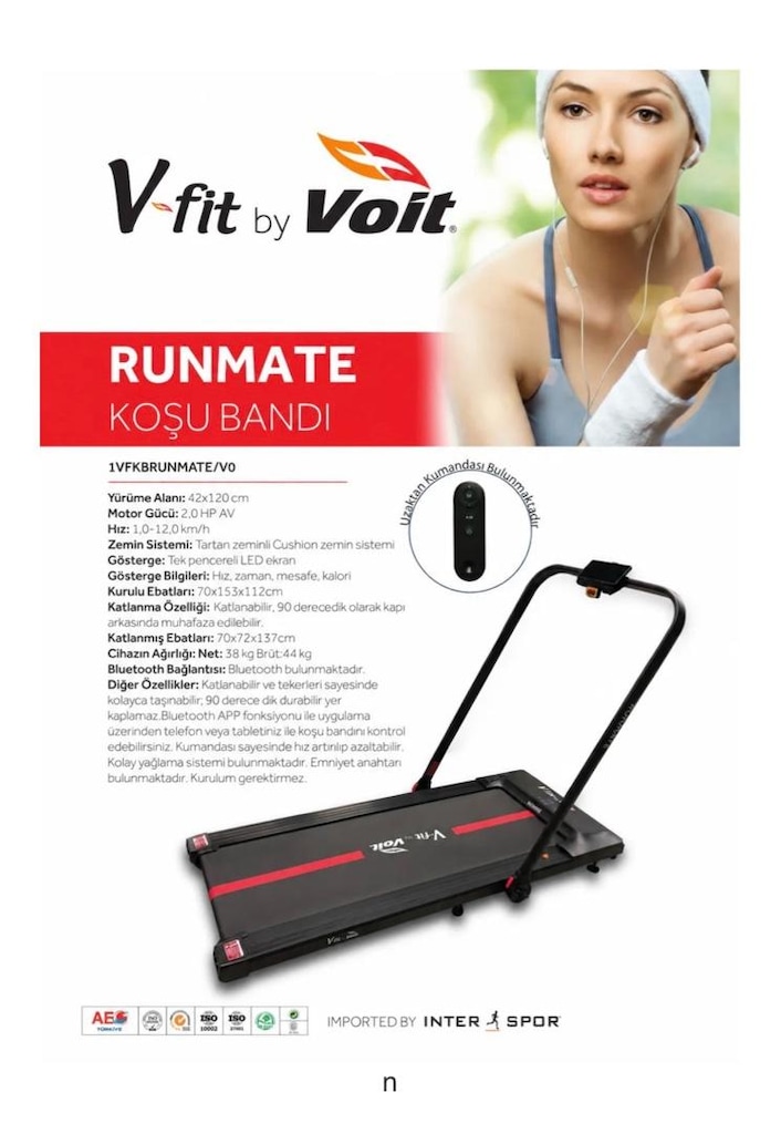 Voit V-Fıt By Voit Runmate New Koşu Bandı - 4