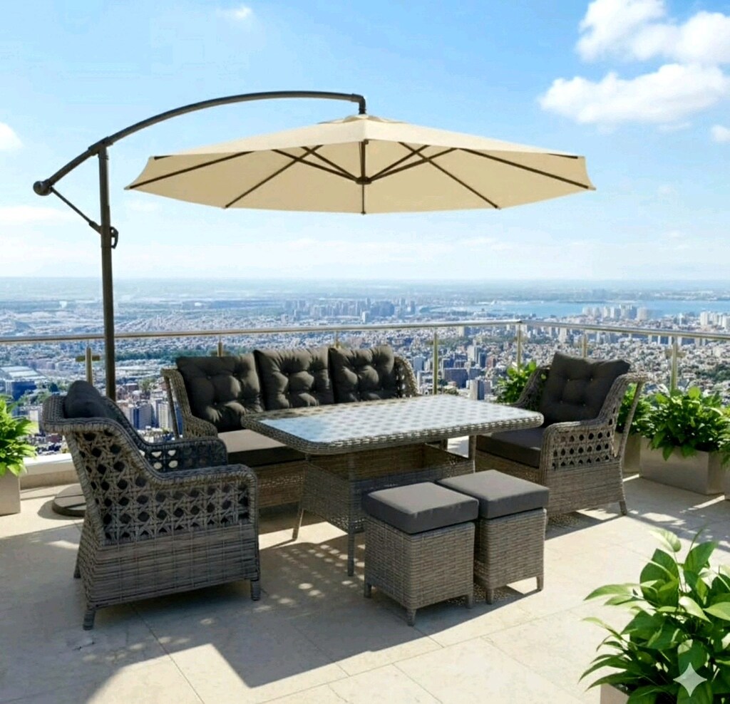 rattan koltuk takımı, bahçe balkon mobilyasi - 2