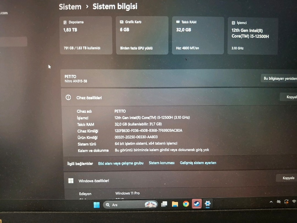 Gaming laptop acer nitro5 - 5