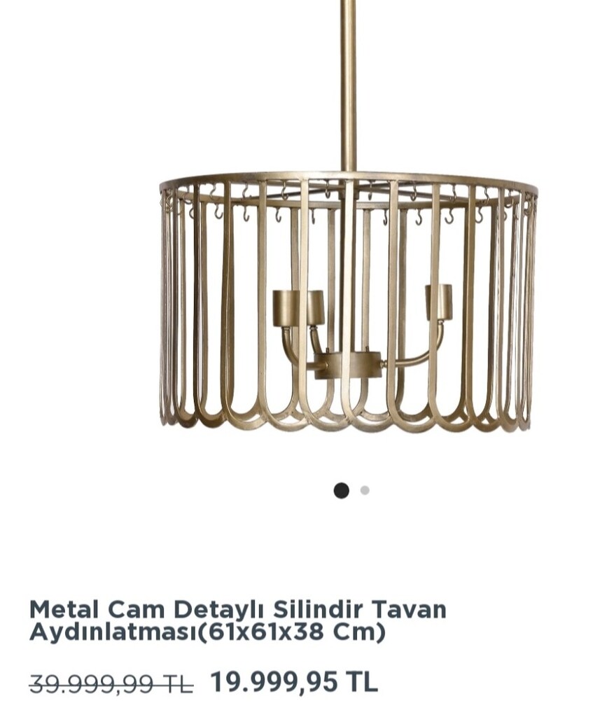 Yargıcı Home Metal Silindir Avize - Modern Tasarım - 2