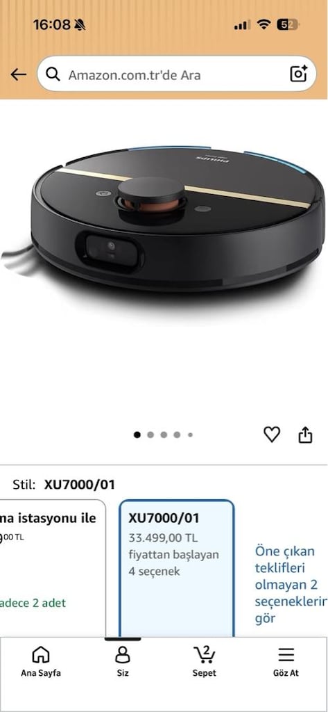 Philips home run 7000 robot süpürge