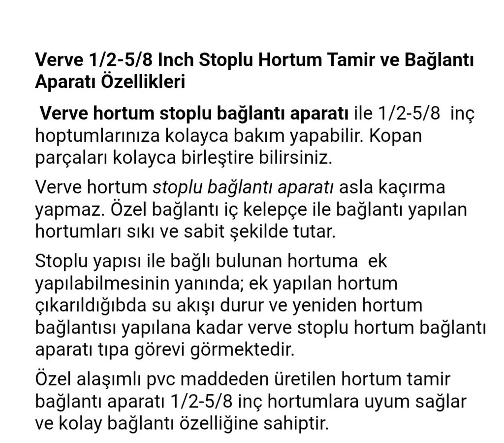 Verve Stoplu Hortum Bağlama Aparatı - 10