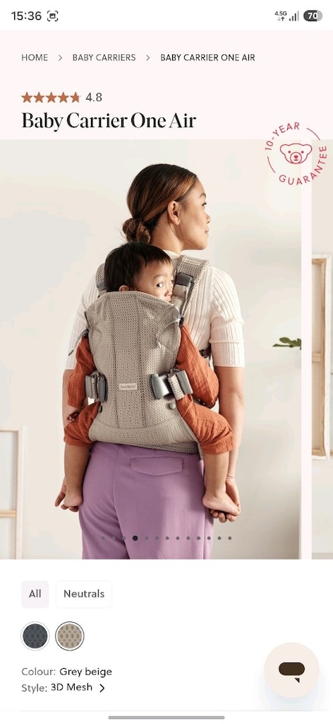 Babybjörn One Air anakucağı - 3