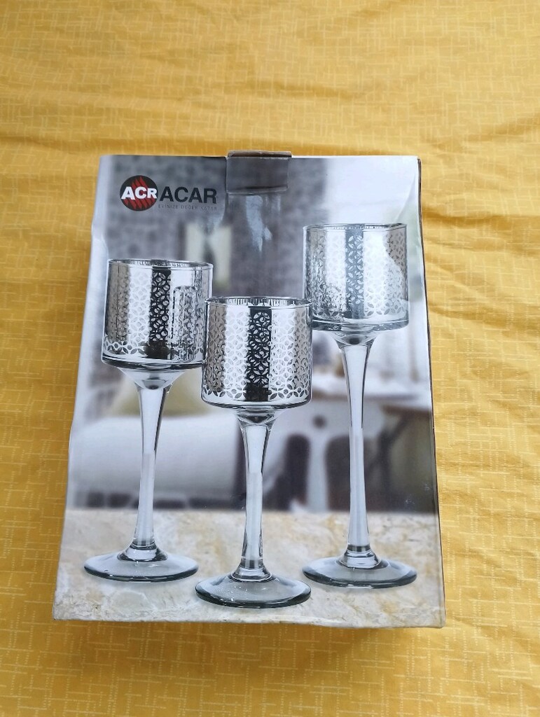 üçlü şamdan mumluk(acar marka) - 8
