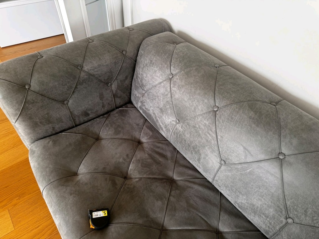 Enza Home Kapitone Gri 3'lü Koltuk / Kanepe - 3