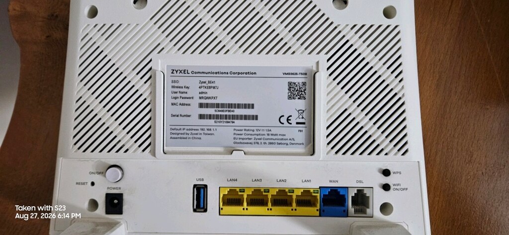ZYXEL VMG3625-T50B MODEM - 4