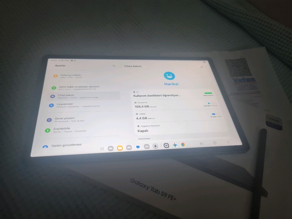 SIFIRDAN FARKSIZ 12AY GARANTİLİ 128GB 8RAM 12.4İNÇ SAMSUNG S9FE PLUS - 6