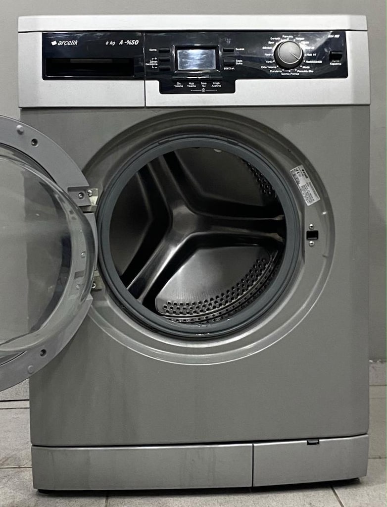 ARÇELİK 8 KG GRİ ÇAMAŞIR MAKİNESİ SORUNSUZ HEMEN TESLİM - 3