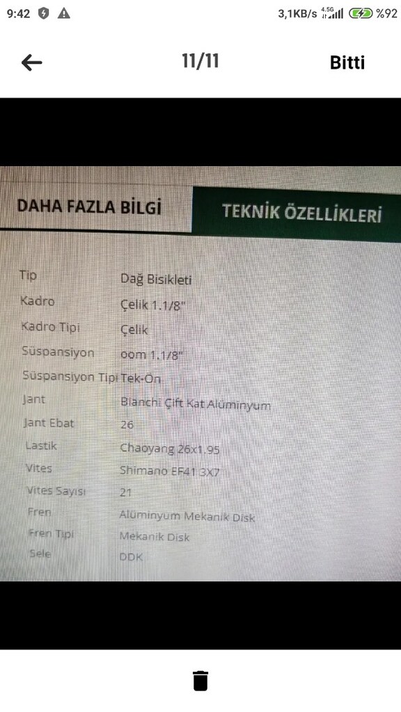 Bianchi speed 3000 26 dağ bisikleti - 11