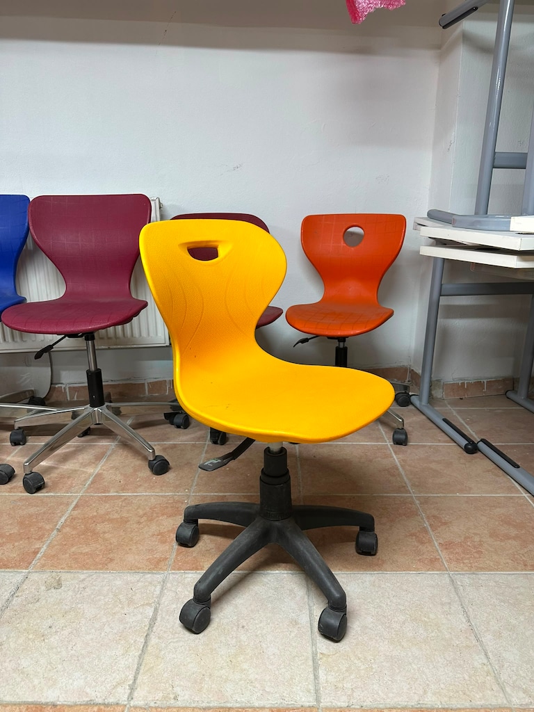 KLAS OFİS ÜSKÜDAR MONOBLOK SARI RENK ÇALIŞMA SANDALYESİ - 2