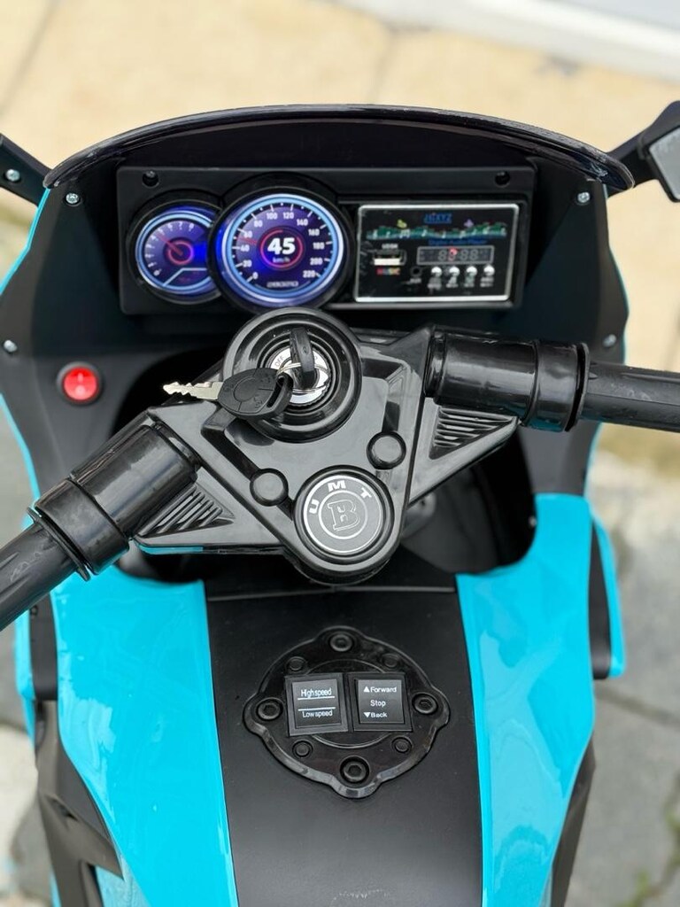 12 VOLT TURKUAZ MAVİ MOTOR - 7
