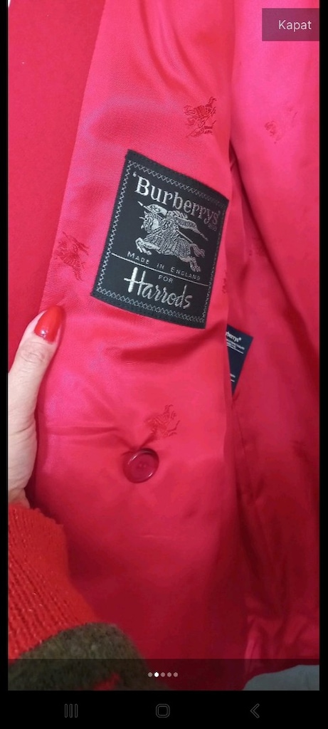 Burberry kırmızı kadın ceket - 2
