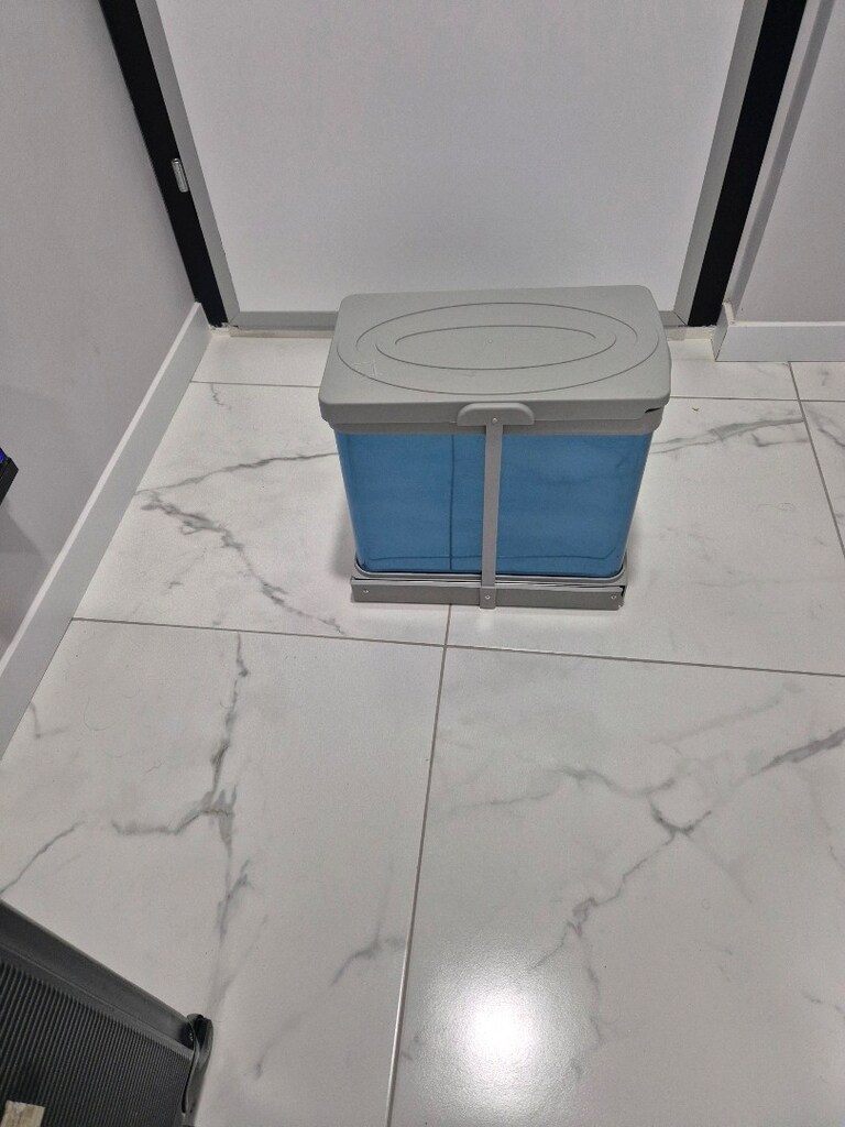 Pyramith Teleskopik Raylı Paslanmaz 24 L Çöp Kovası Gri (P-9453) - 7