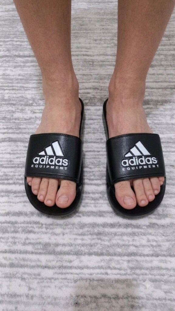 Adidas Siyah Terlik Rahat ve Şık Yazlık Model - 5