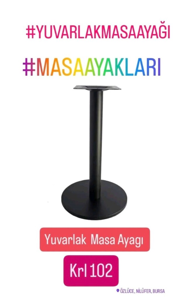yuvarlak kare cafe masasi ayaklari metal - 2
