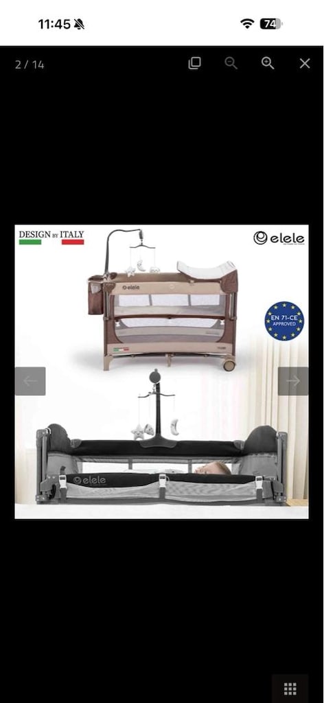 elele park yatak anne yanı beşiği - 5
