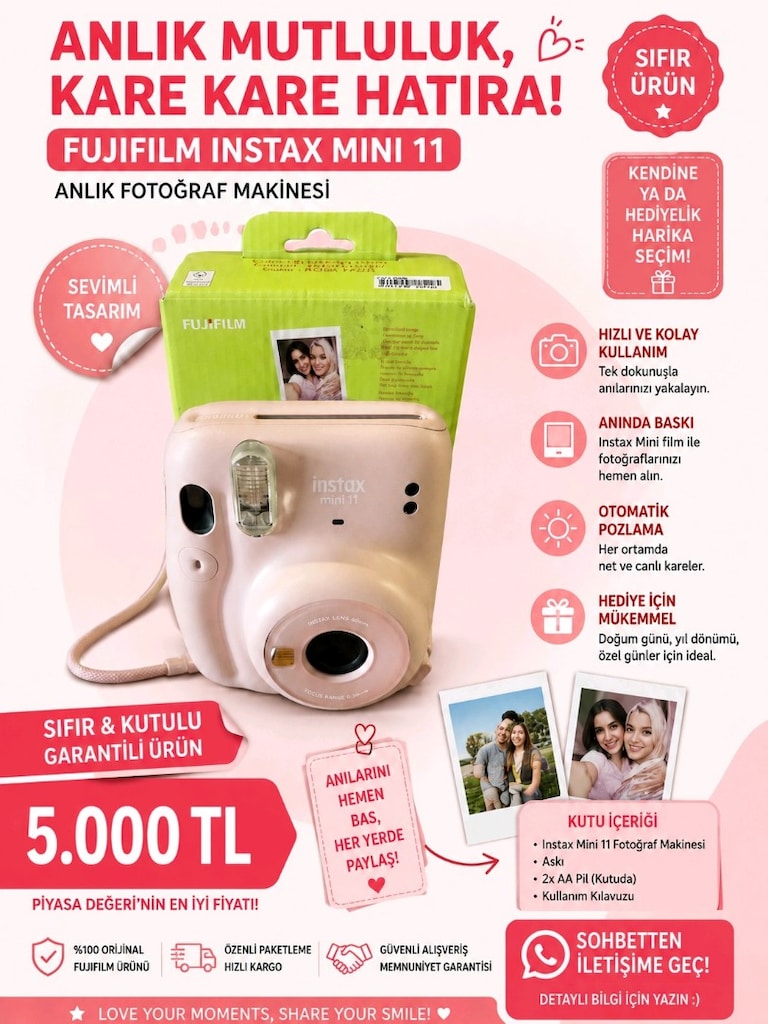 Instax Mini 11 Anlık Fotoğraf Makinesi