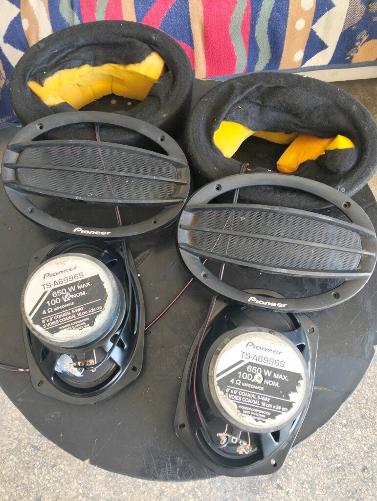 Pioneer 650wat 100rms oval kayık 85lik hoparlör takımı kabinleri dahil - 7