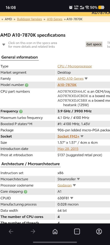 AMD A10-7870K Dört Çekirdek 3.90 GHz APU İşlemci - 2