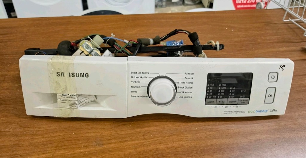 Samsung WF90F5E0W2W EcoBubble 9 kg Çamaşır Makinesi Ön Panel Kartı ve - 4