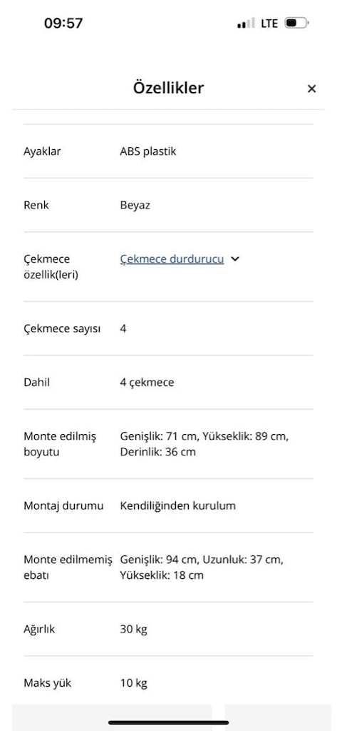 beyaz şifonyer jysk - 4