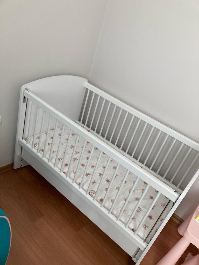 çilek mobilya sallanan anne yanı olabilen beşik - 3