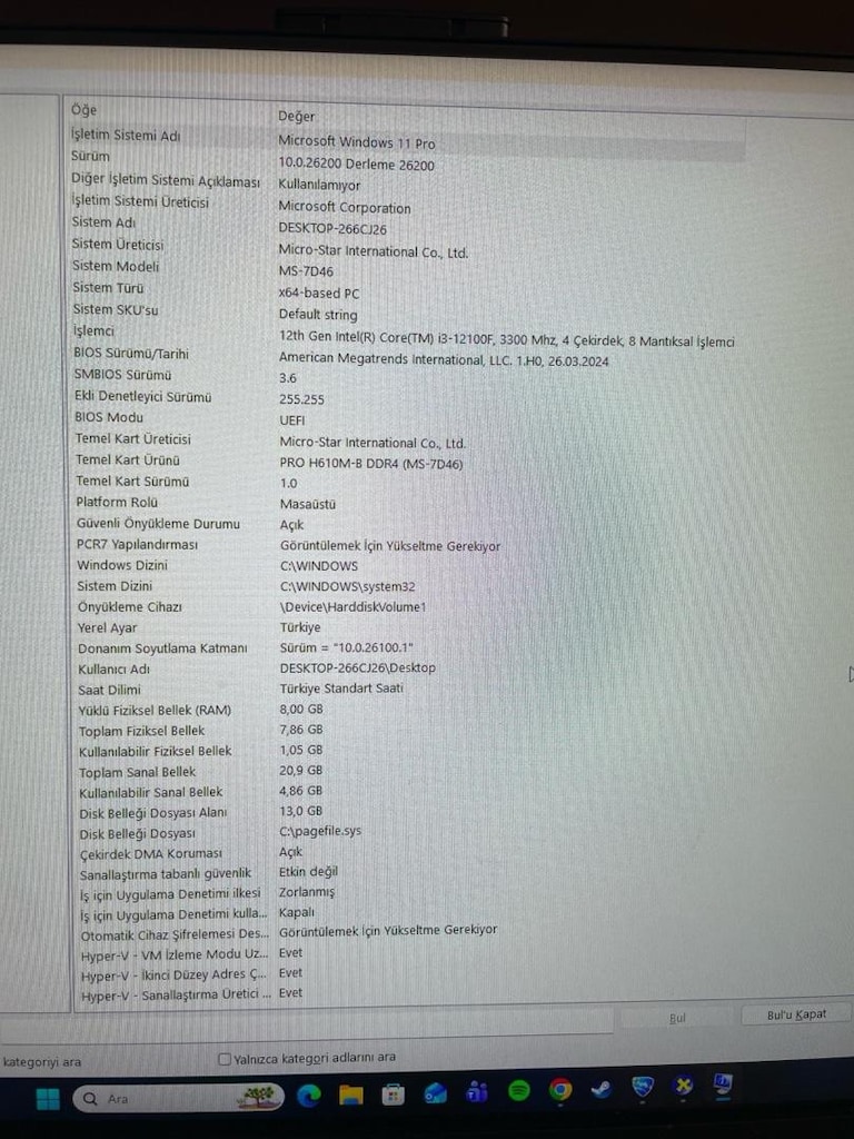 Oyuncu Bilgisayarı + 144 Hz Monitör + Gaming Set — RTX 2060 12 GB - 7