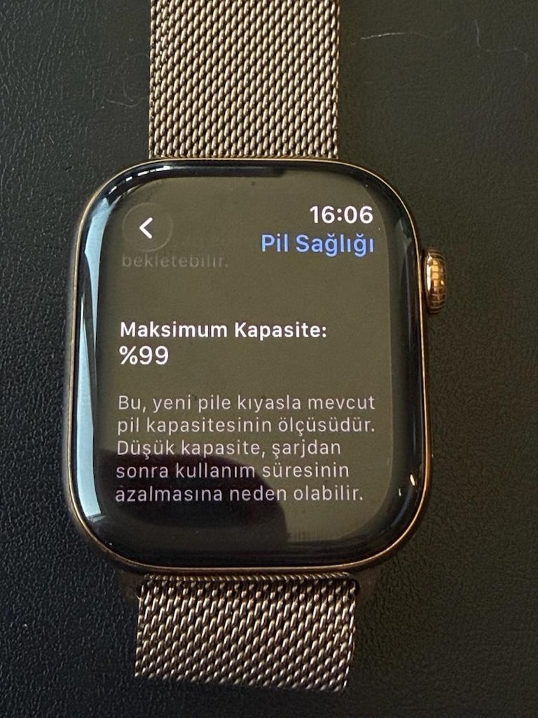 Apple Watch Milano Loop Altın Orijinal Kordonlu - Garantili - Temiz - 2