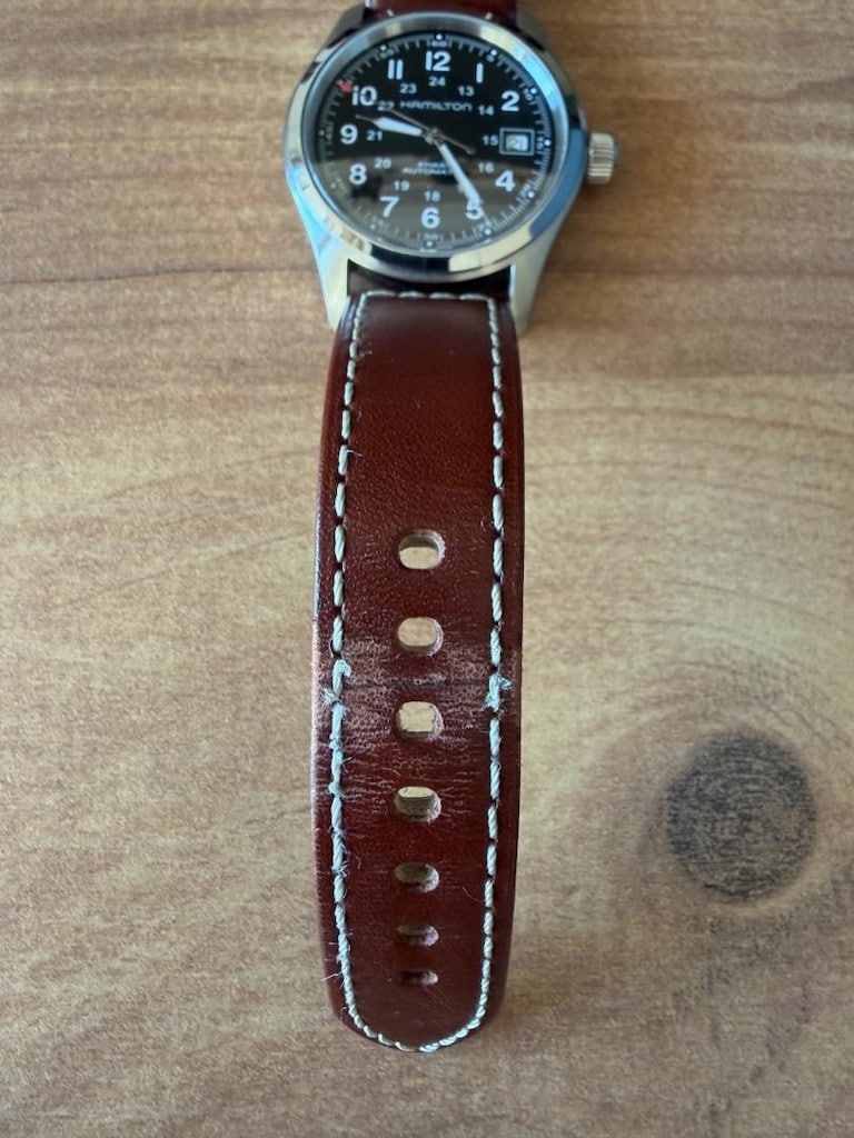 Hamilton khaki 38mm otomatik erkek kol saati. - 5