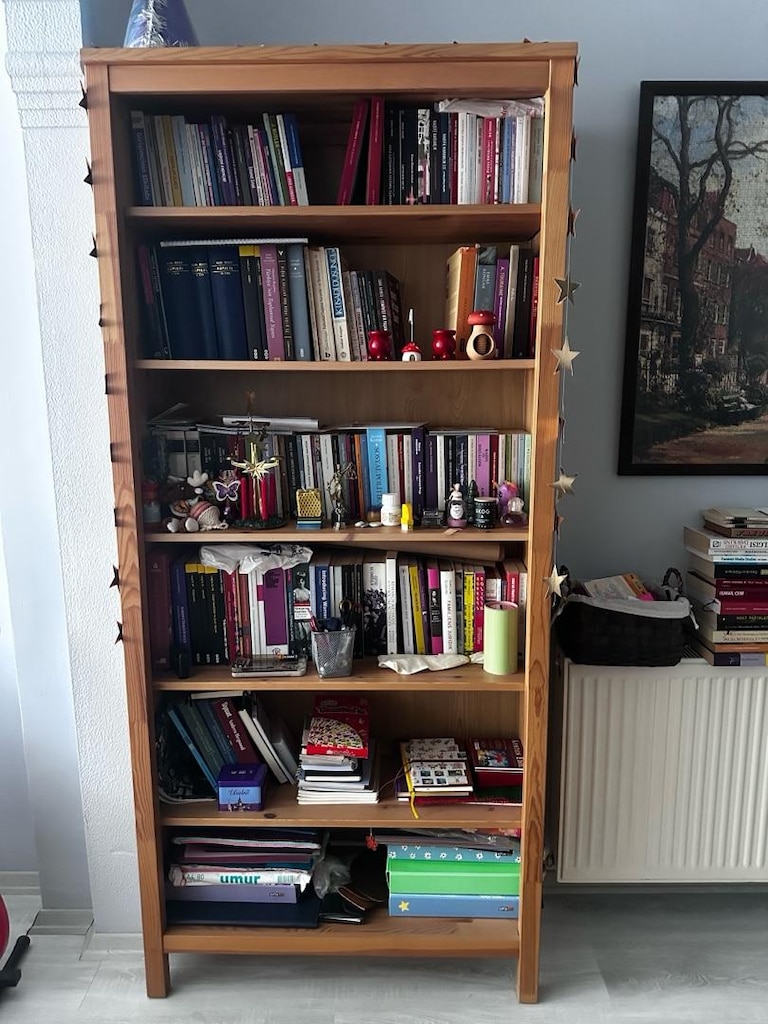 ikea hemnes kitaplık masif ahsap - 2