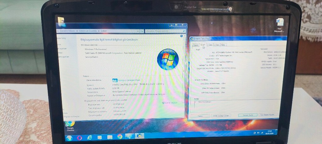ACER 5738.. 6GB RAM_2GB AMD EK..320 HDD.. UYGUN FİYATA.TAKASLİ - 2