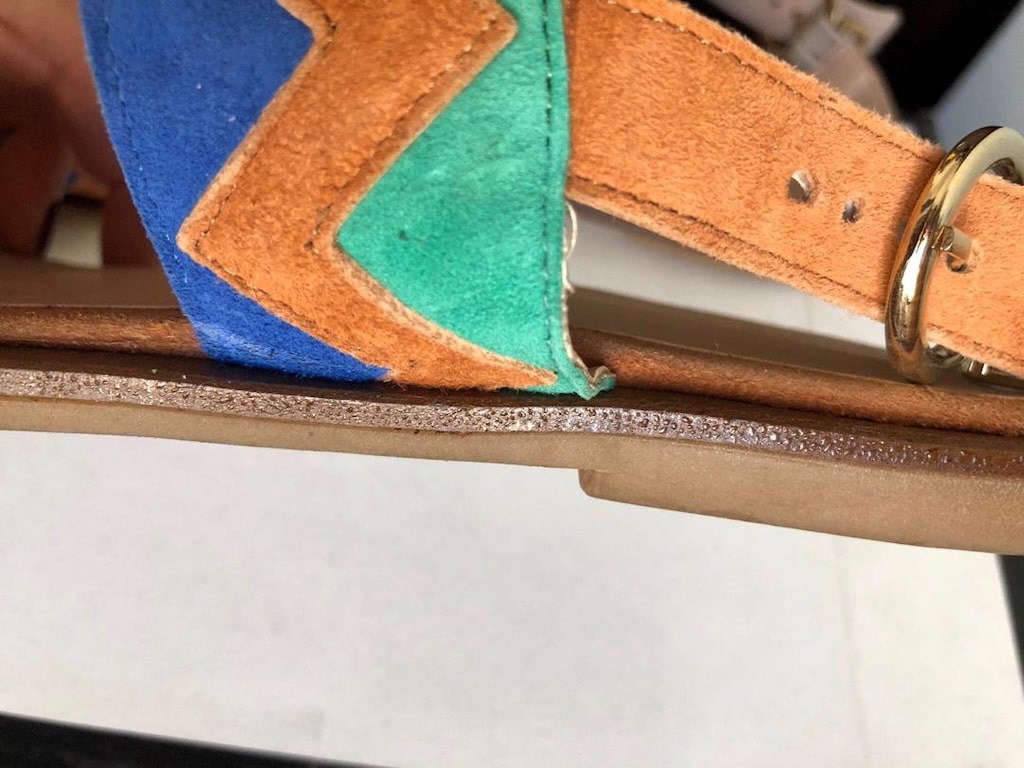 nine west hakiki süet etnik desen sandalet - 17