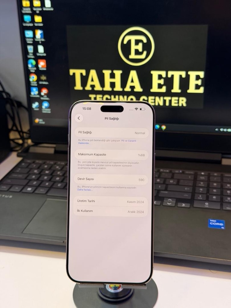 iPhone 16 pro max 256 gb çöl titanyum pil 88 - 3