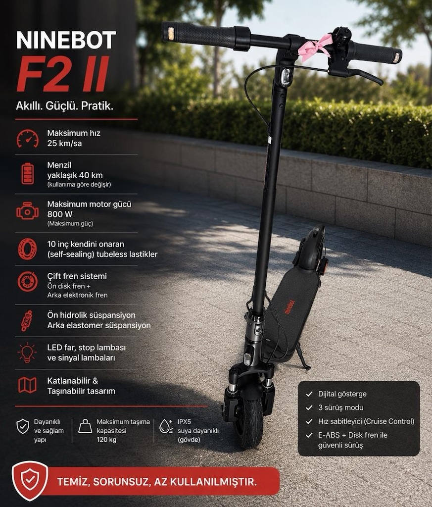 Sıfır Segway scooter F2 II