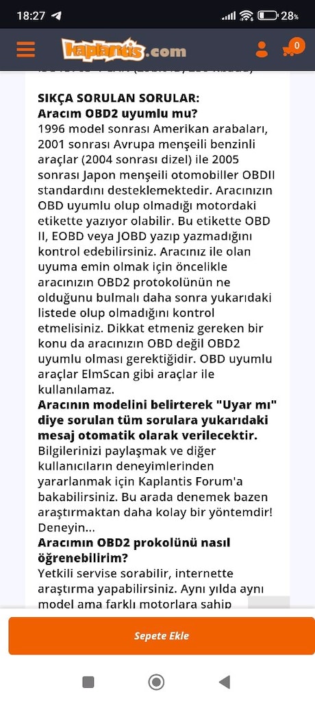 ELM-327 OBD-2 ARAÇ ARIZASI TESPİT CİHAZI Kutulu - 2