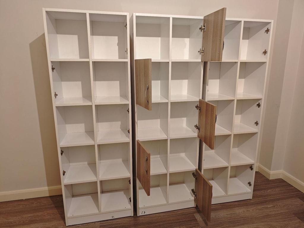 3'lü Kitaplık ve Raf Dolabı Takımı – 180 cm - 2