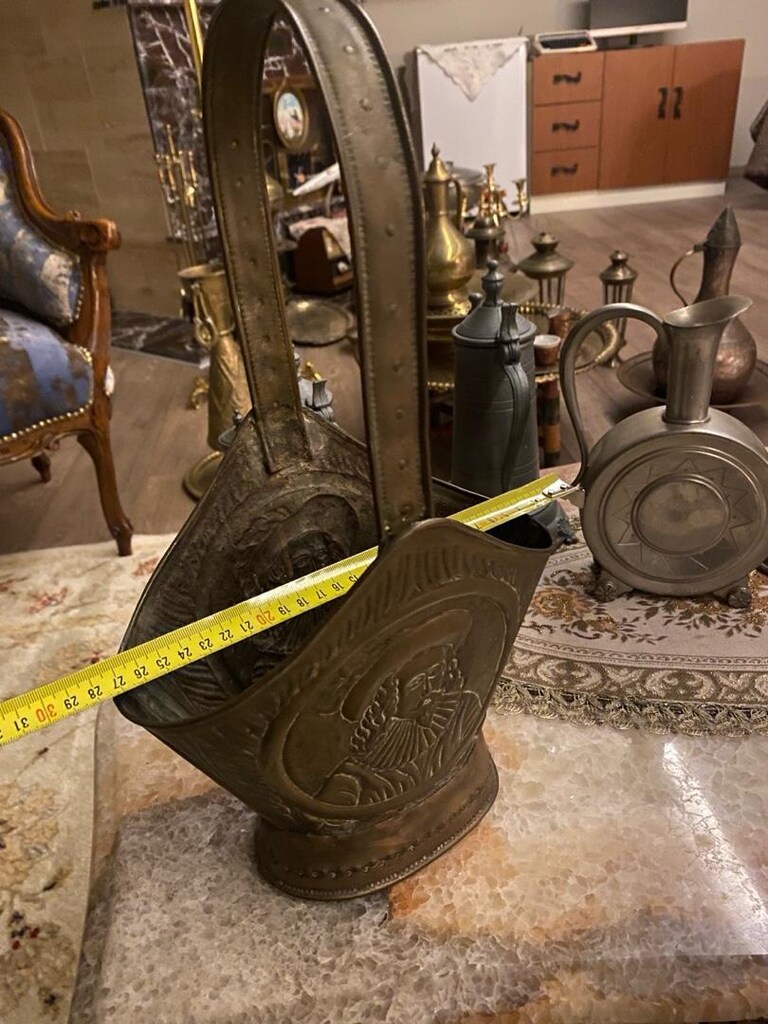 Antika Fransız bronz gazetelik - 2