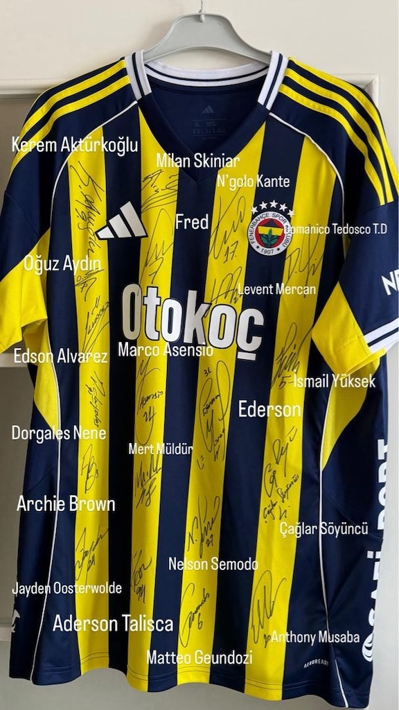 Fenerbahçe 2026 orijinal forma + tüm takım ıslak imzalı orijinal forma