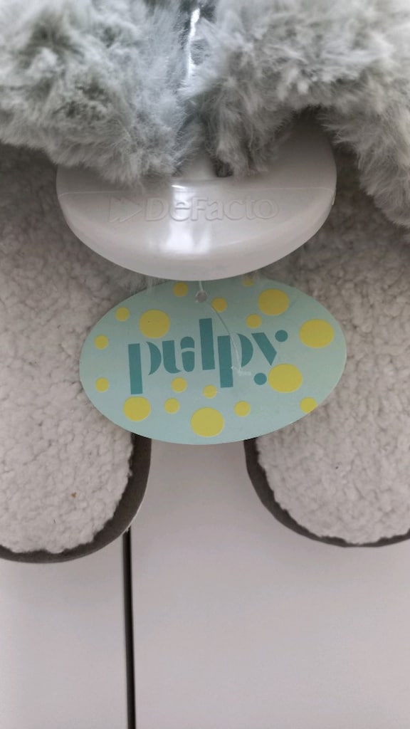 Krem Peluş Ev Terliği - 4