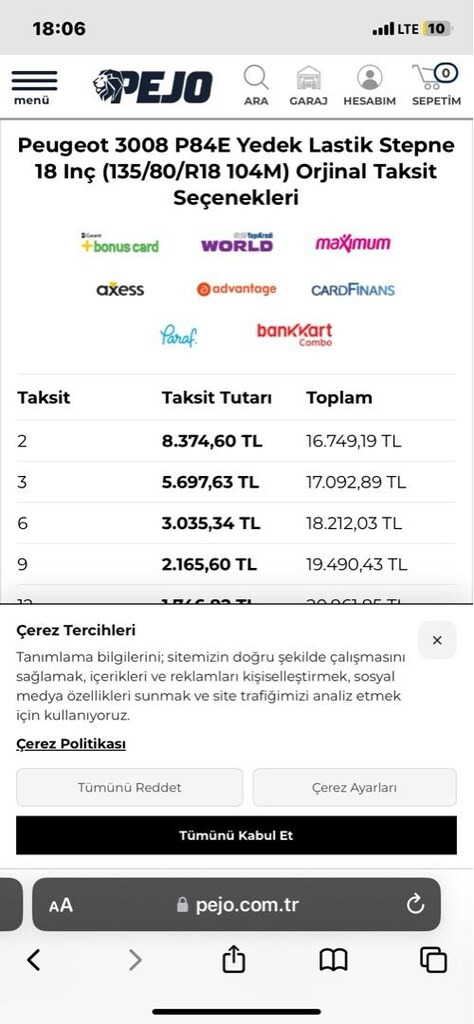 3008 ORJİNAL Bagaj malzemeleri - 9