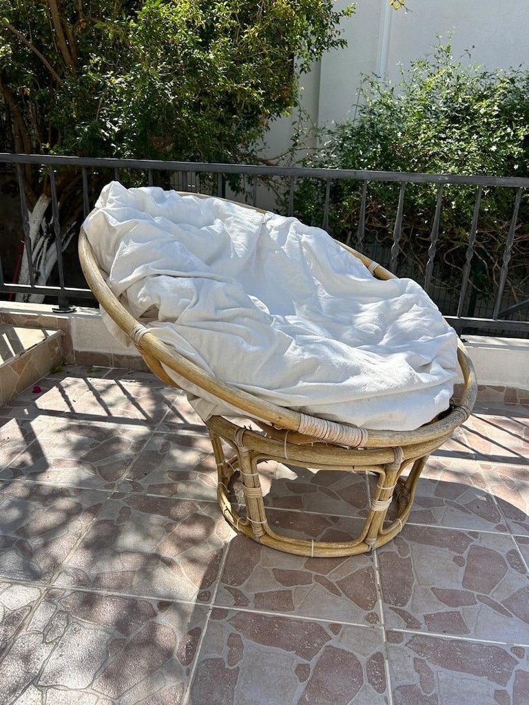 Bambu Rattan Koltuk Oturma Grubu Tekli berjer ikea mudo chakra stili - 11