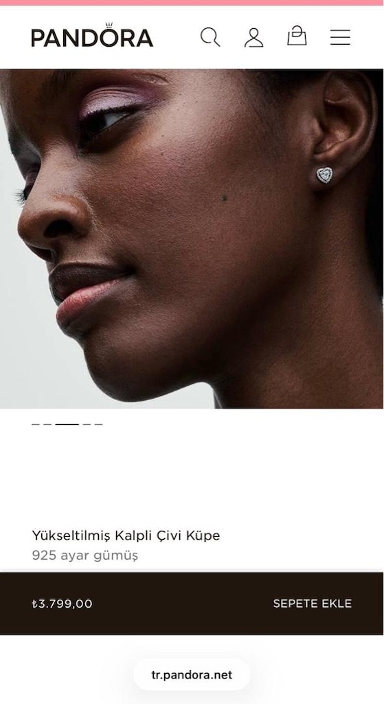 Pandora taşlı küpe - 4