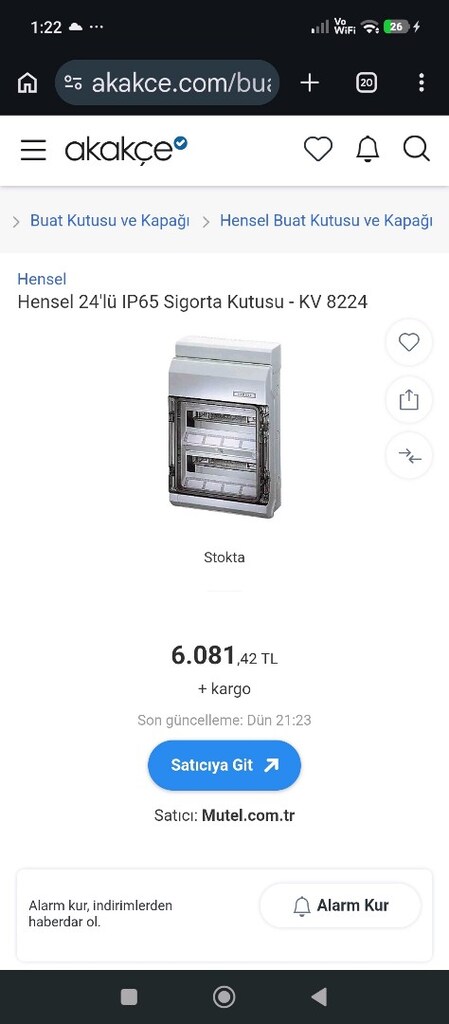 Hensel 24'lü IP65 Sigorta Kutusu - KV 8224 - 10