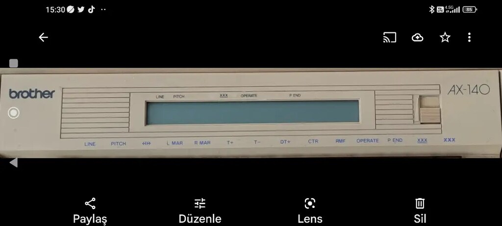 Elektrikli Daktilo Brother AX 140 hafızalı, ekranlı ,hatasız ful aktif - 2