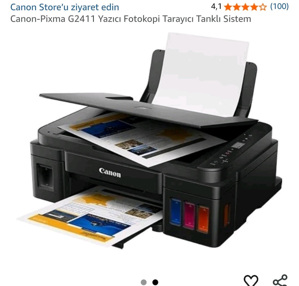 SIFIRCanon PIXMA G2411 Tanklı Çok Fonksiyonlu Yazıcı - 2