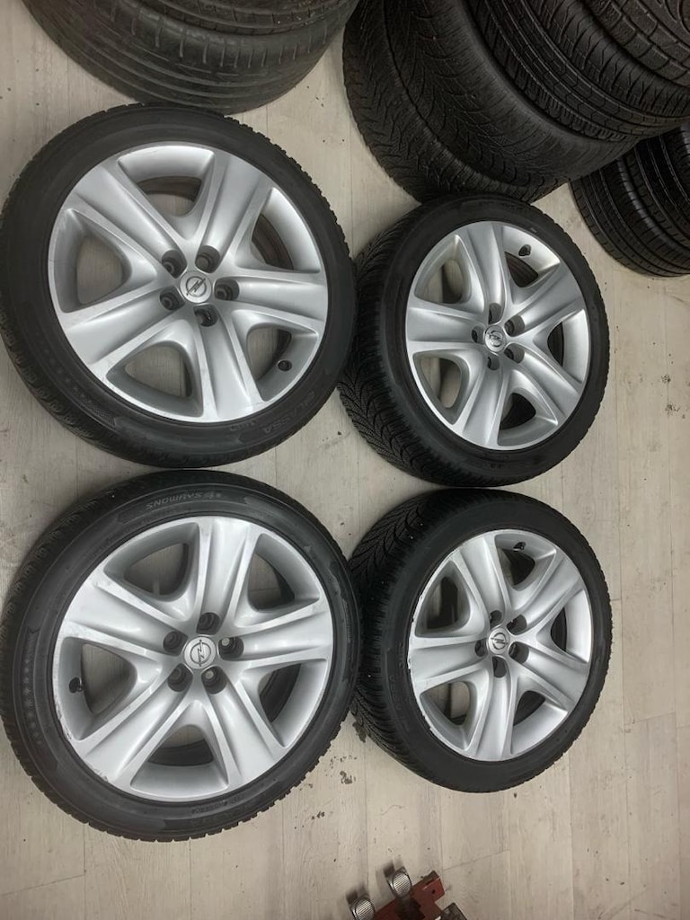 17 inç 5x105 Opel orjinal teneke jant lastik takımı - 2