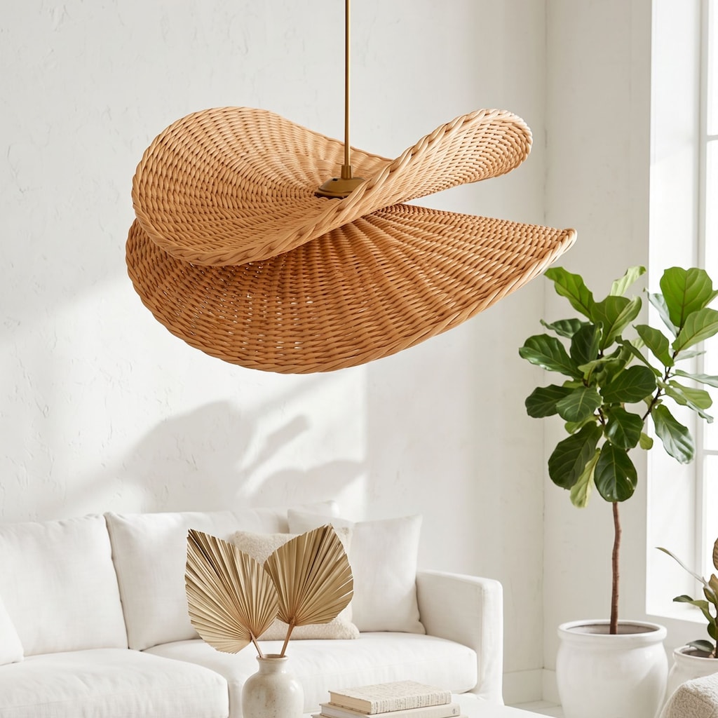 VIVIAN Rattan Avize 45-55 cm – Sıfır - 5