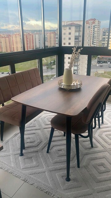 DENGEMA Banklı Mutfak / Balkon Masası Takımı (Temiz)
