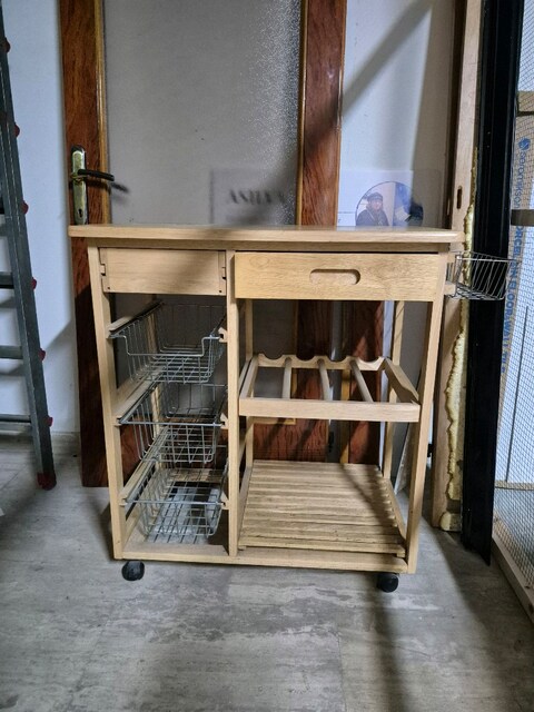 mutfak için seyyar tezgah depolama ünitesi